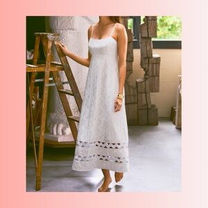 Lilly Pullitzer‎ Haliey Midi Dress Resort White Flora Faille size 16 NWT